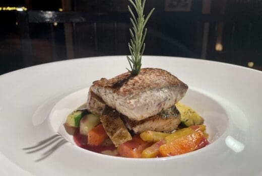 Catch-of-the-day-with-beurre-blanc-and-saute-vegetables